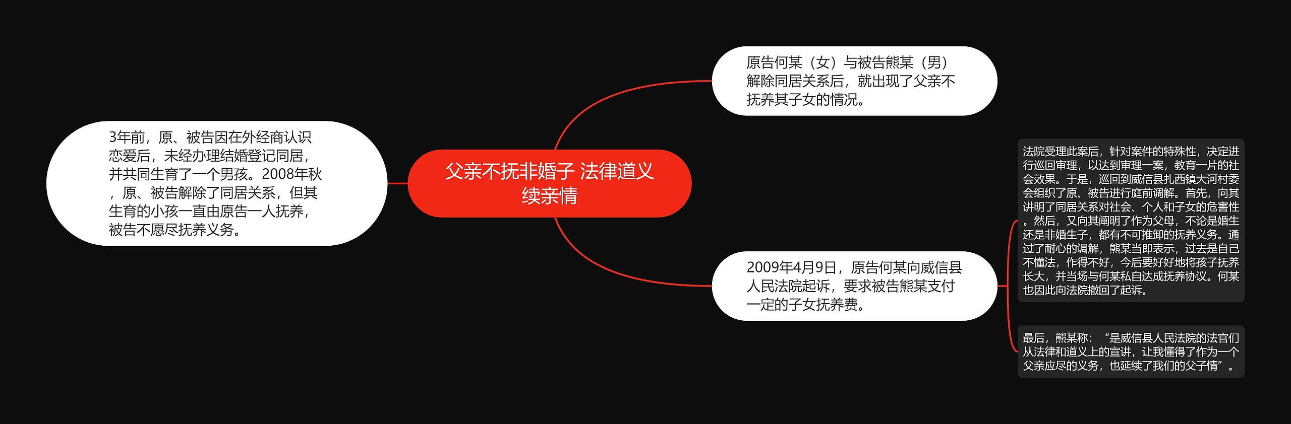 父亲不抚非婚子 法律道义续亲情思维导图