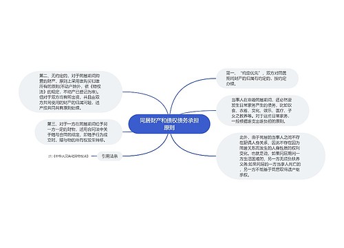 同居财产和债权债务承担原则