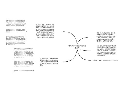 老人要求买房子女没能力怎么办