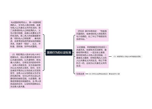 重婚行为的认定标准