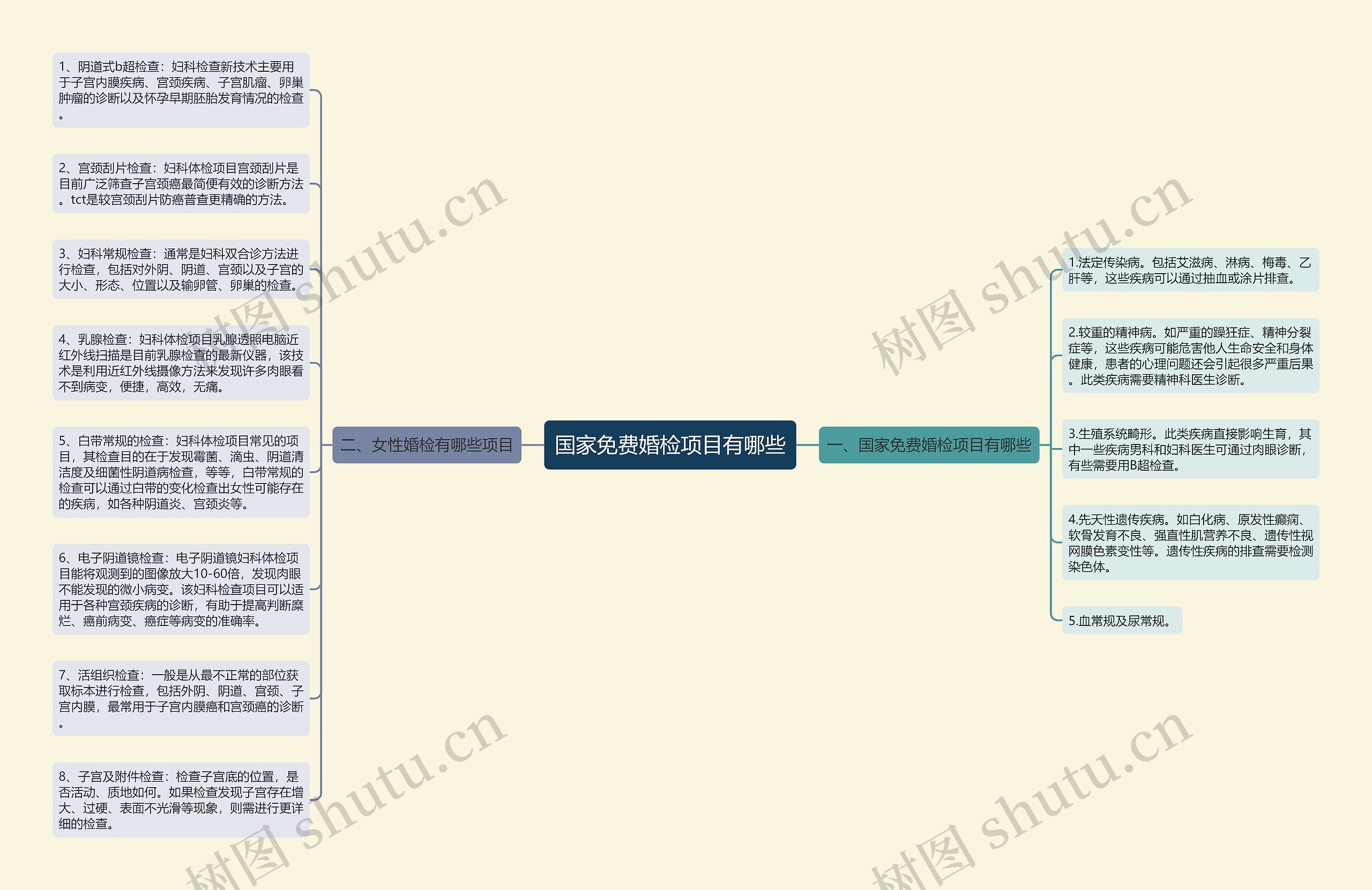 国家免费婚检项目有哪些