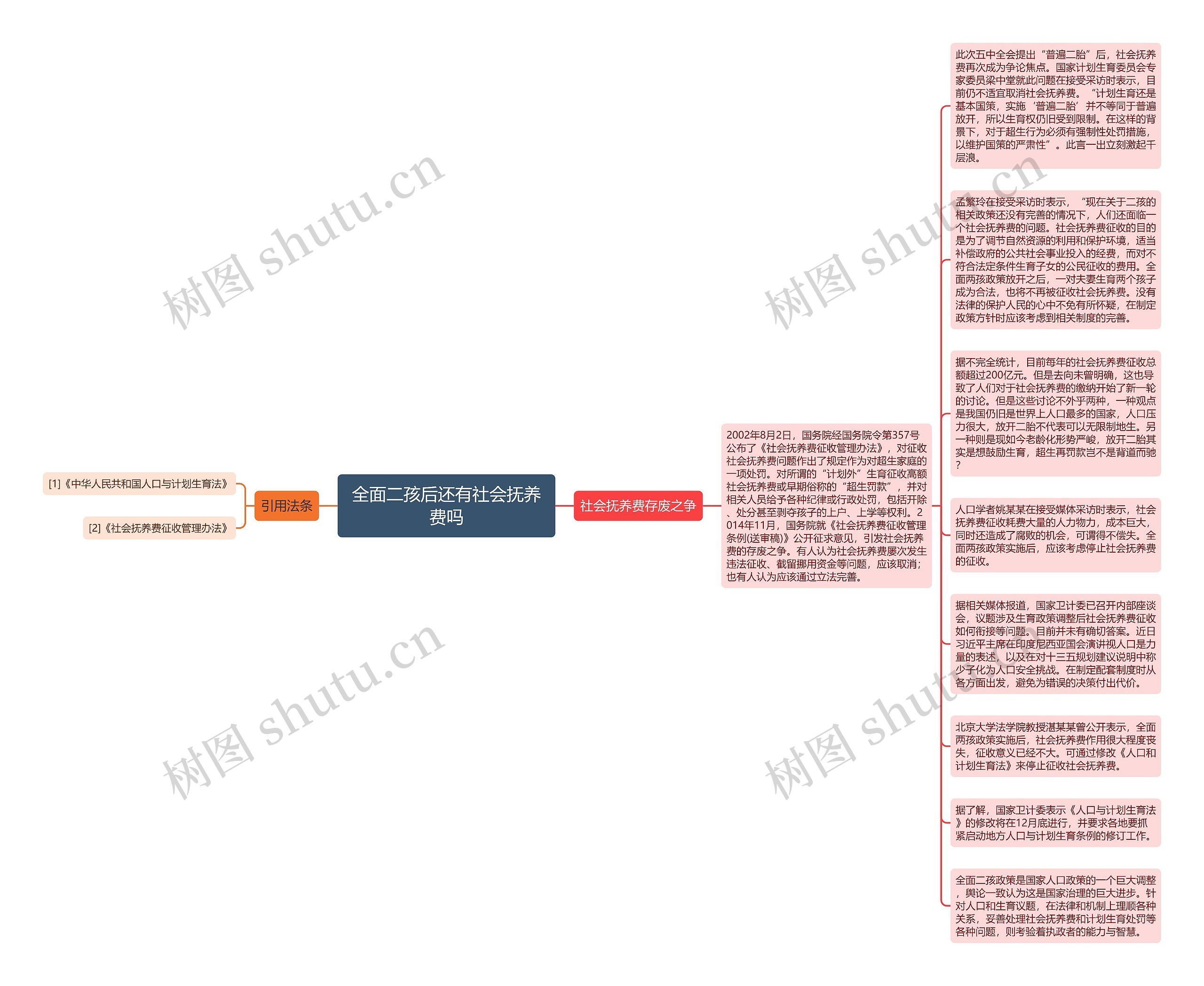 全面二孩后还有社会抚养费吗思维导图