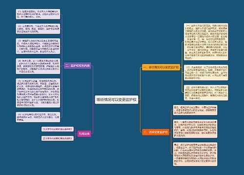 哪些情况可以变更监护权