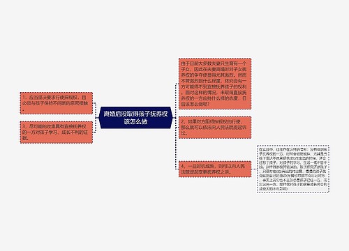 离婚后没取得孩子抚养权该怎么做