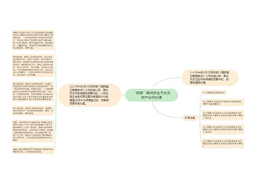 “同居”期间所生子女及财产如何处理