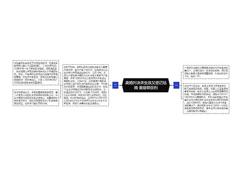 离婚判决未生效又登记结婚 重婚罪获刑