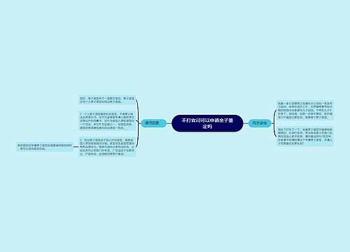 不打官司可以申请亲子鉴定吗