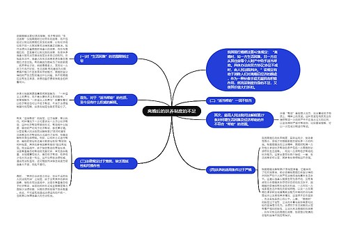 离婚后的扶养制度的不足