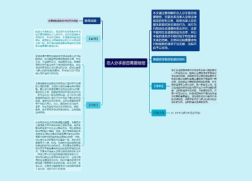 恋人分手是否需要赔偿