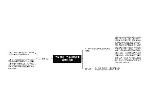 分居期间一方举债是否夫妻共同债务