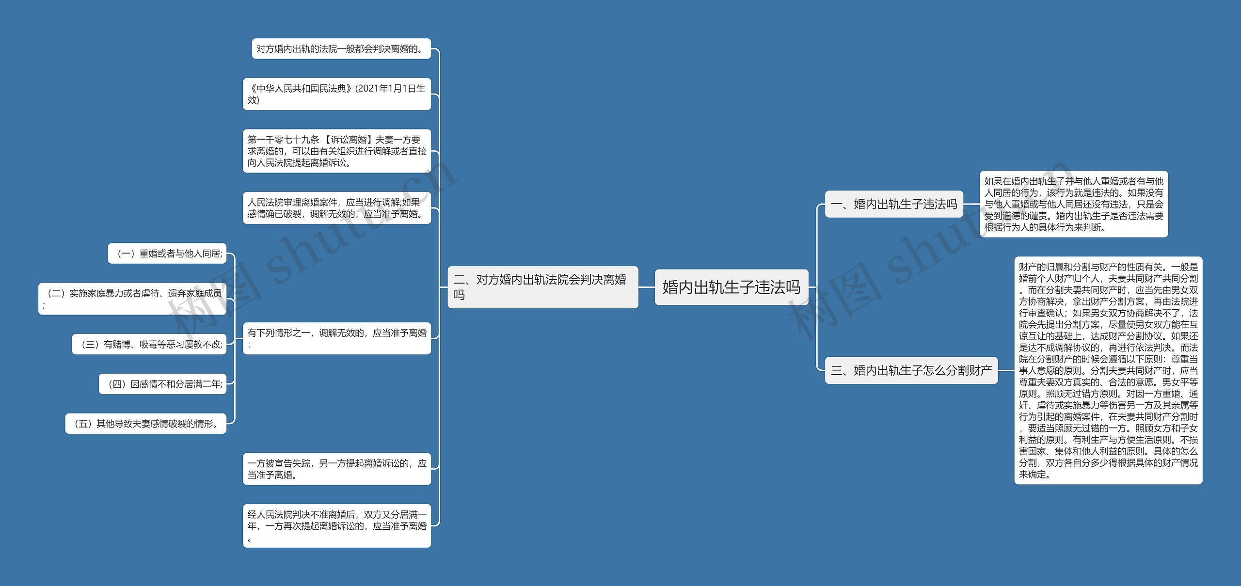 婚内出轨生子违法吗思维导图