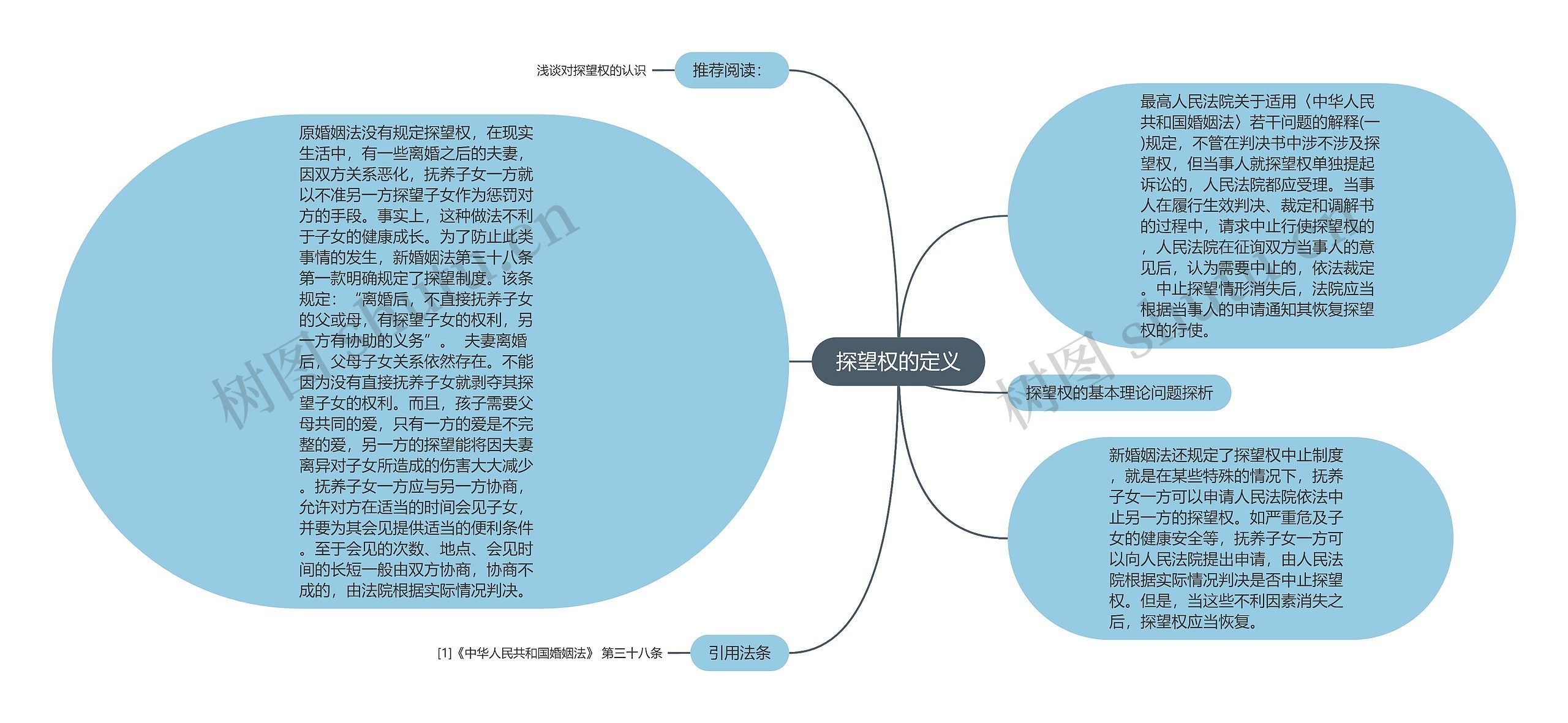 探望权的定义思维导图