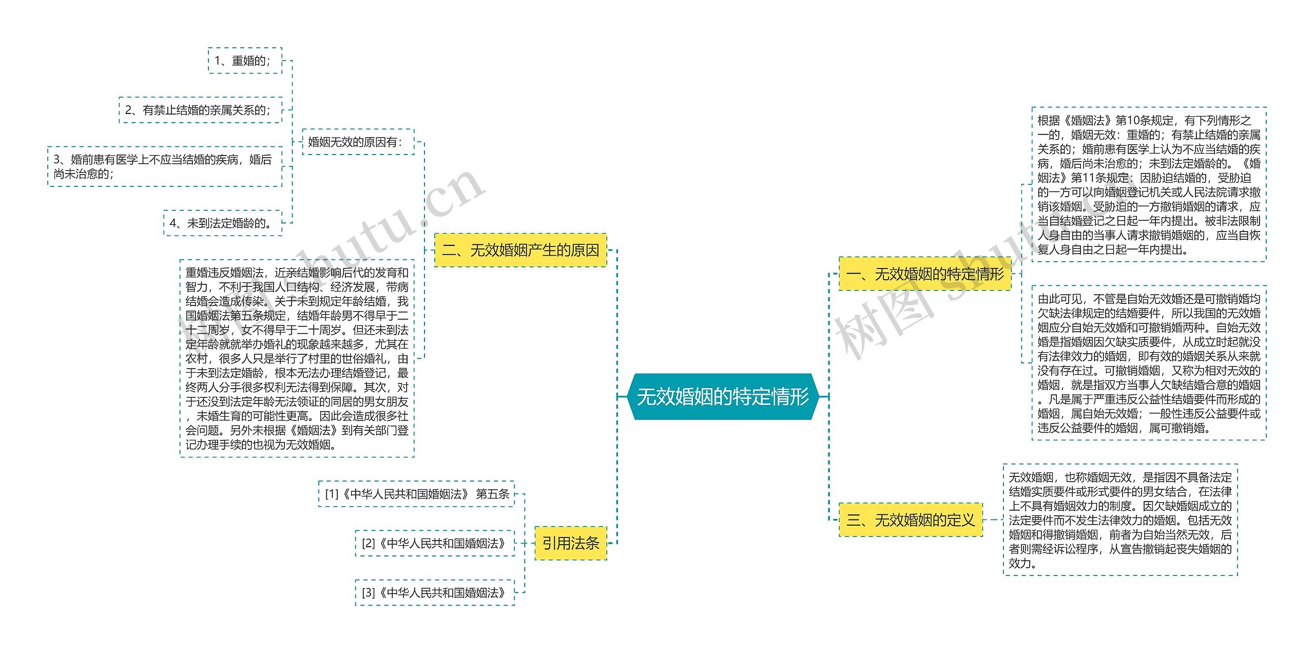 无效婚姻的特定情形思维导图