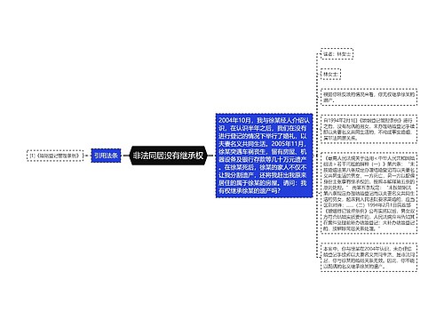 非法同居没有继承权