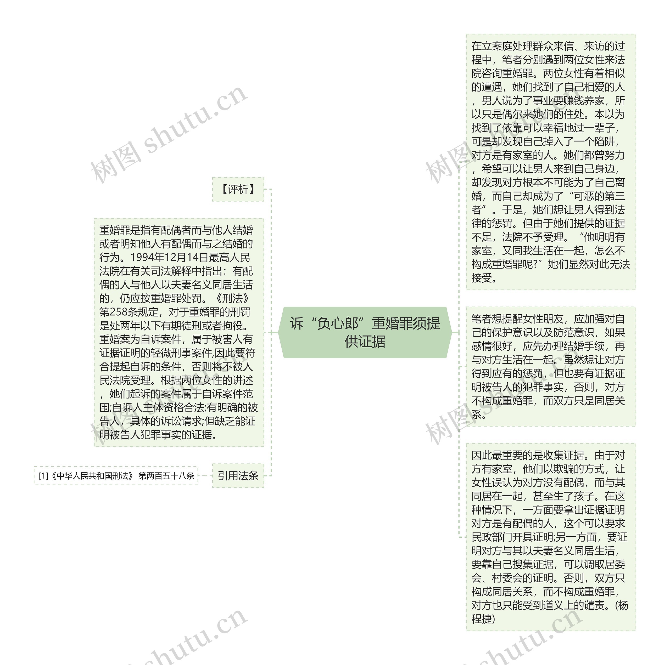 诉“负心郎”重婚罪须提供证据思维导图