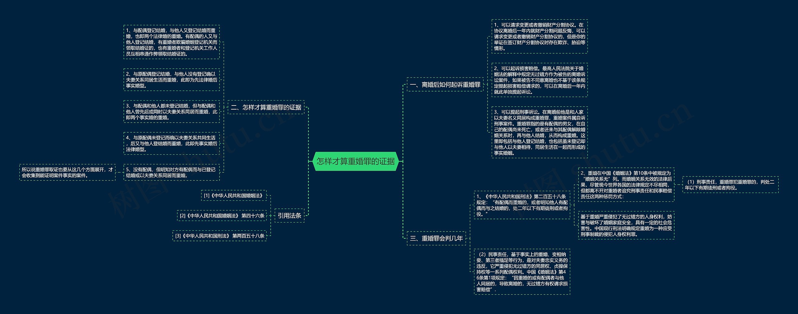 怎样才算重婚罪的证据思维导图