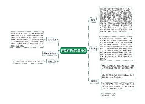 探望权不能恣意行使