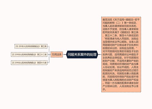 同居关系案件的处理