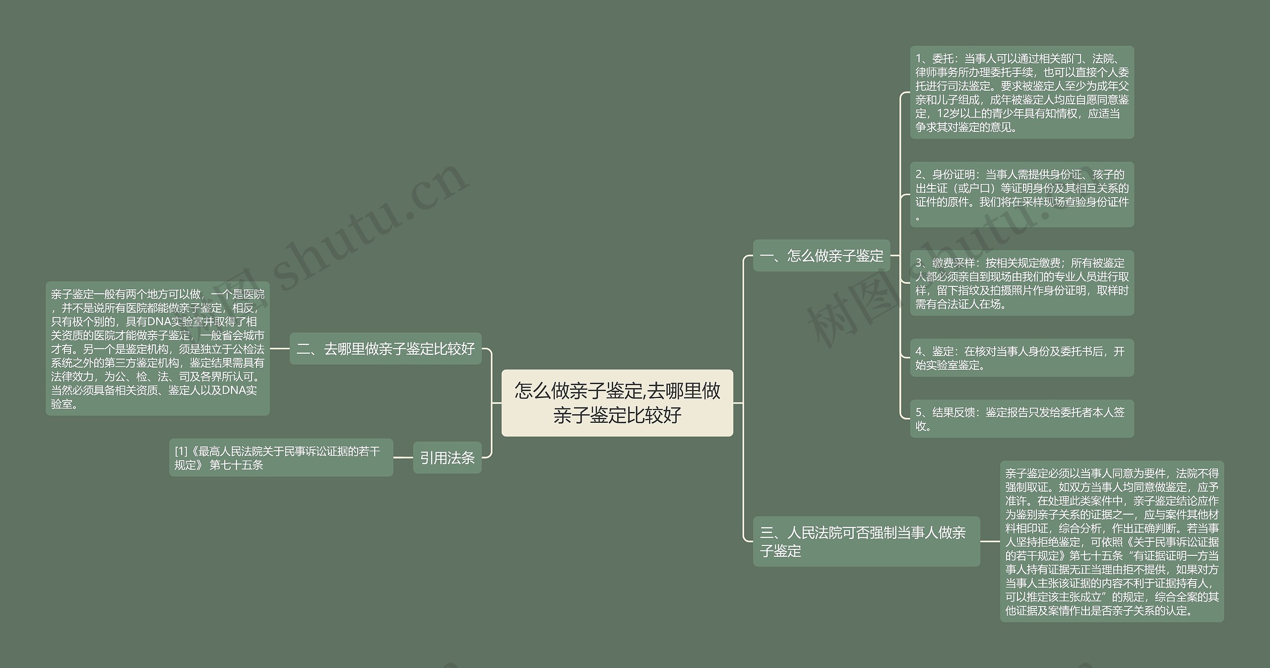 怎么做亲子鉴定,去哪里做亲子鉴定比较好思维导图