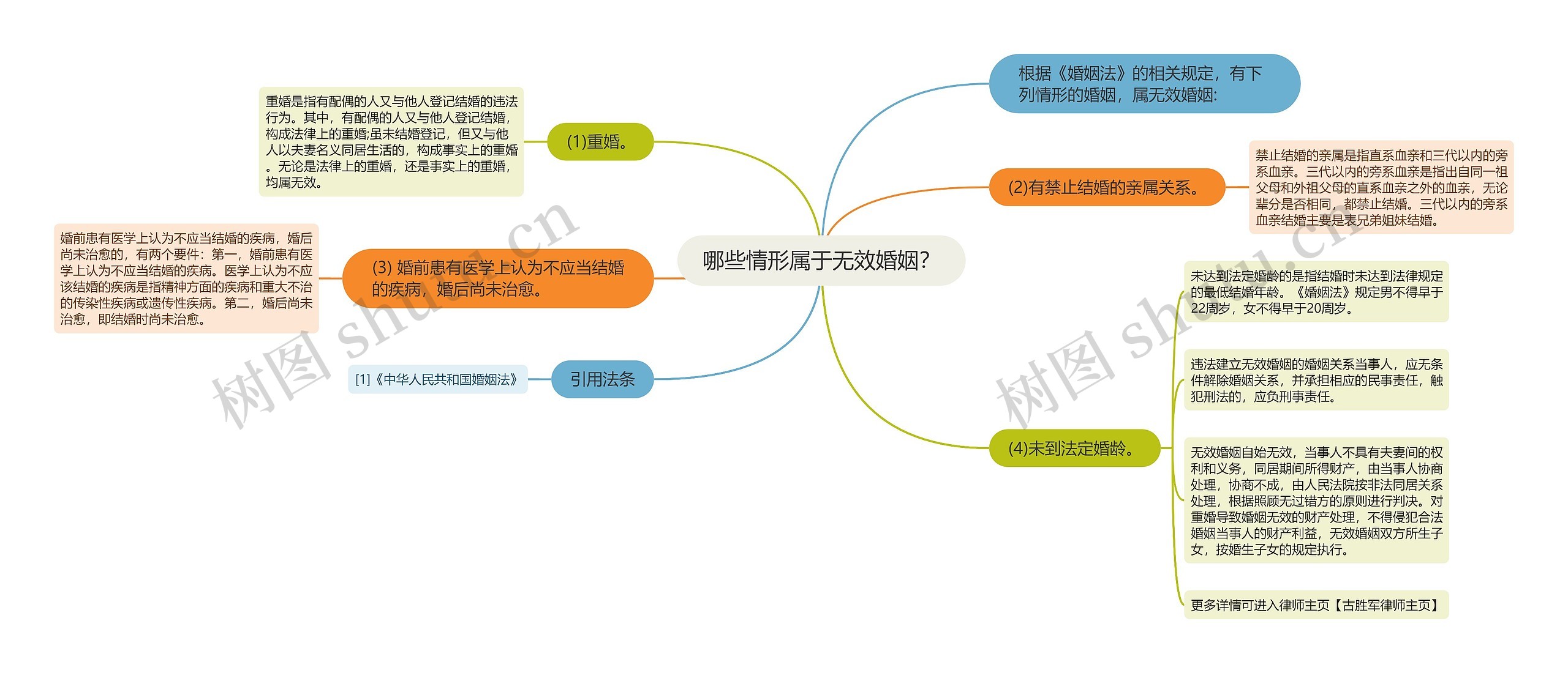 哪些情形属于无效婚姻？思维导图