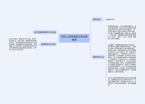 事实上的重婚是否构成重婚罪