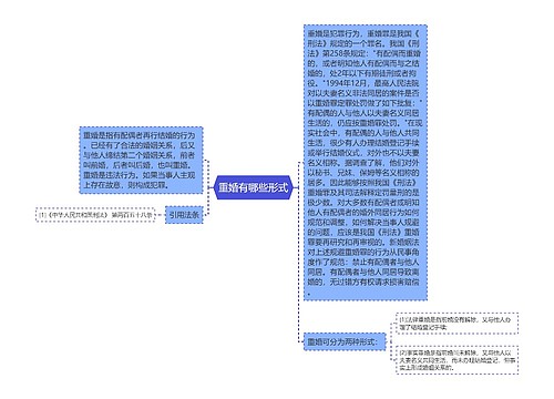 重婚有哪些形式