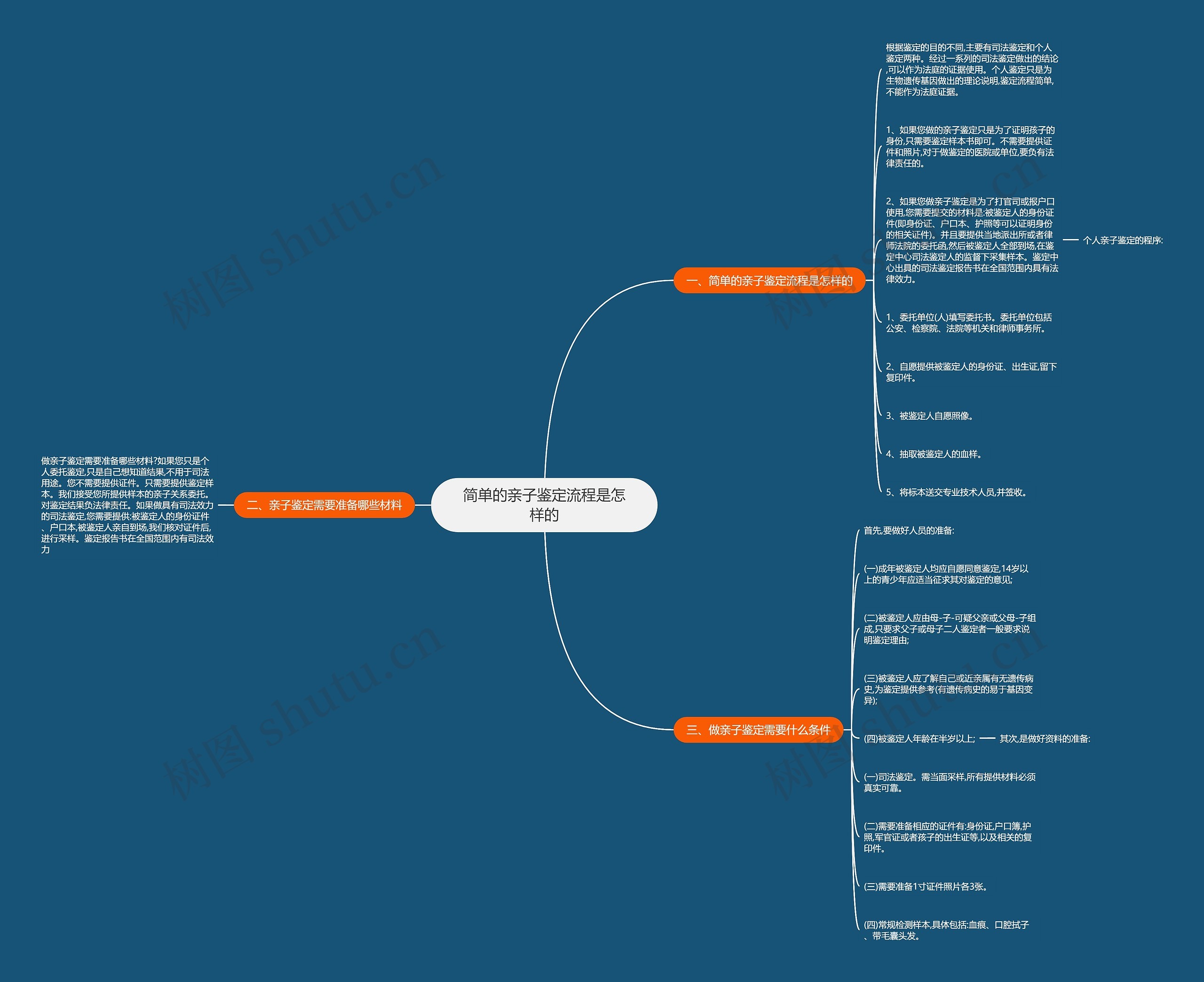 简单的亲子鉴定流程是怎样的思维导图