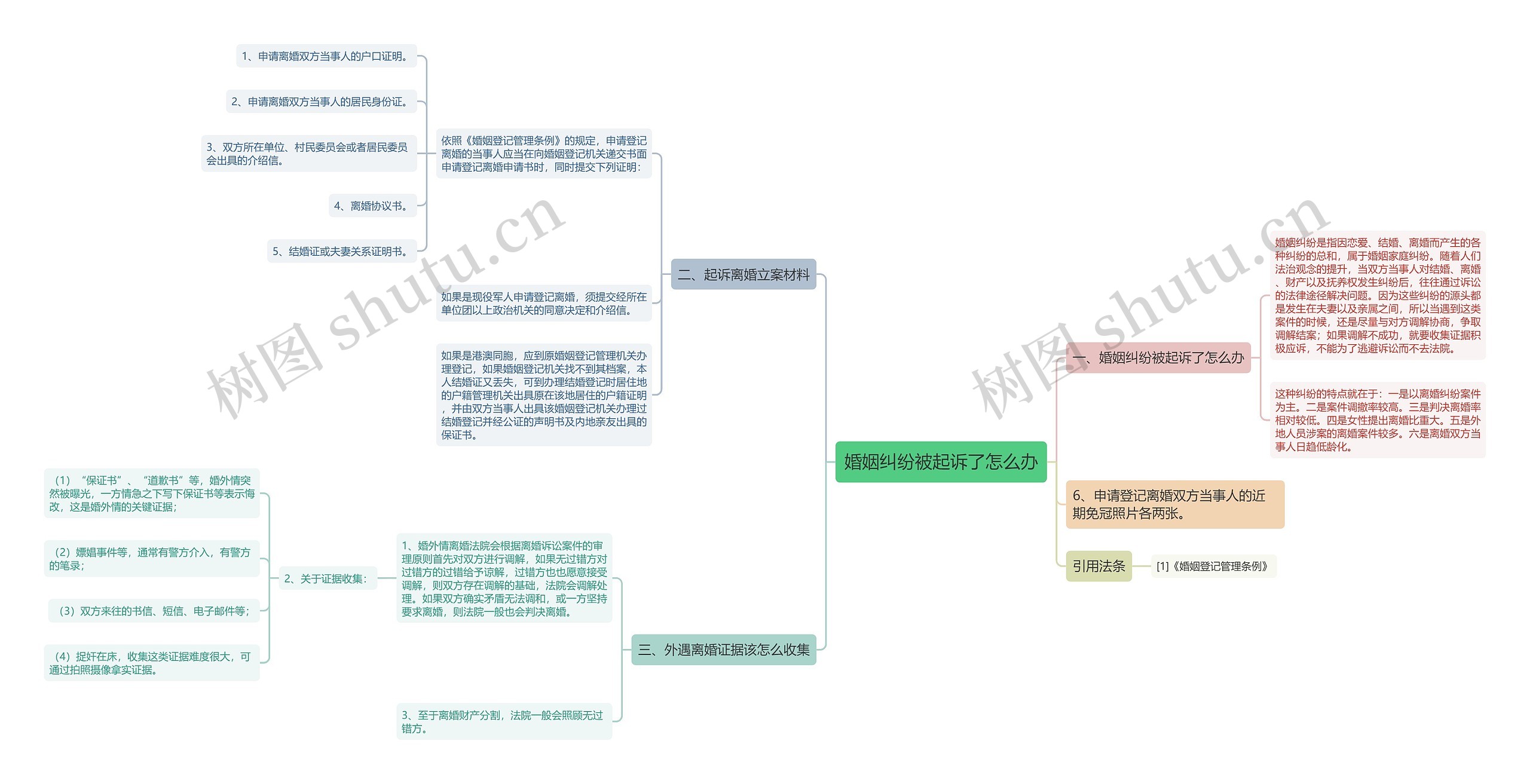 婚姻纠纷被起诉了怎么办思维导图