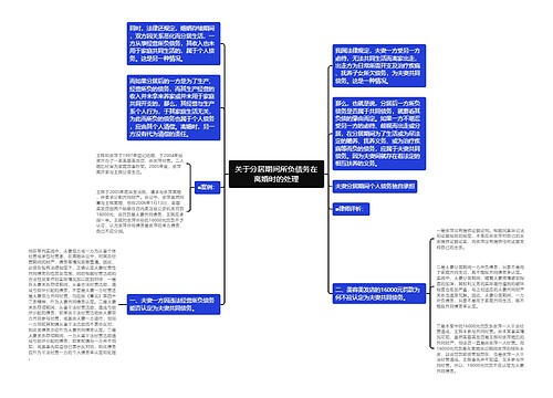 关于分居期间所负债务在离婚时的处理