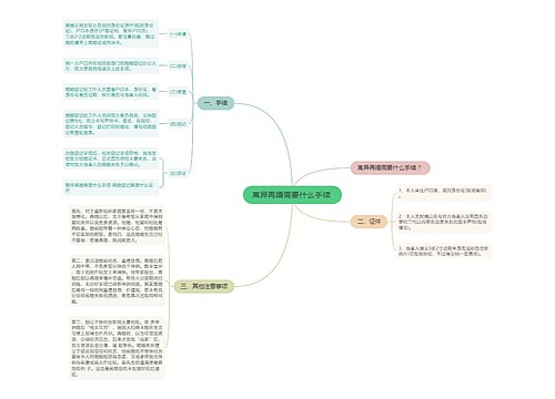 离异再婚需要什么手续 