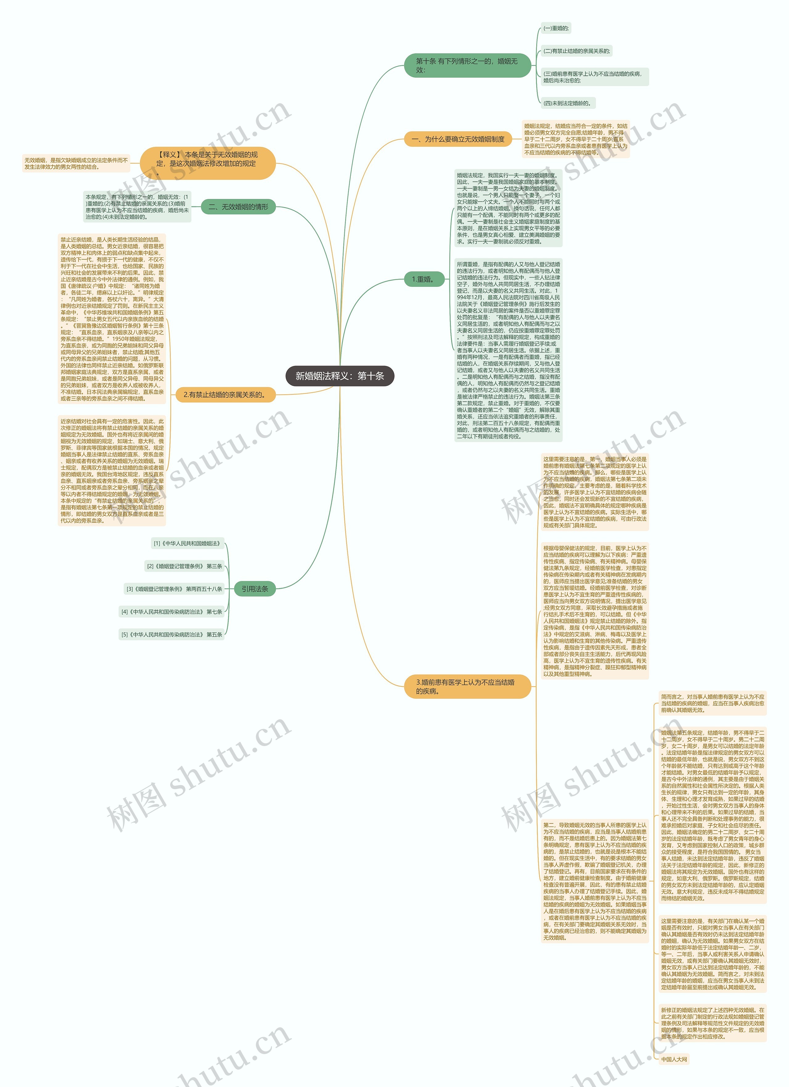 新婚姻法释义：第十条思维导图