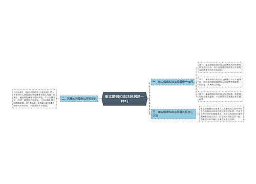 事实婚姻和非法同居是一样吗