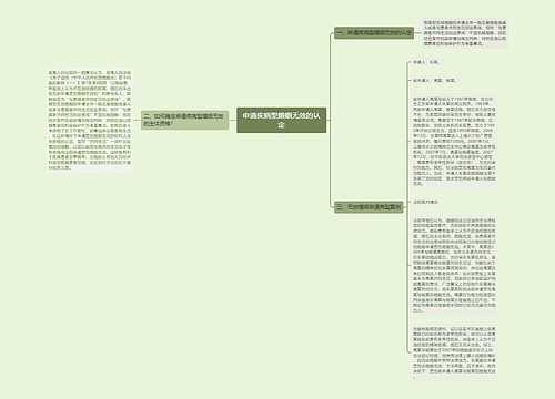 申请疾病型婚姻无效的认定