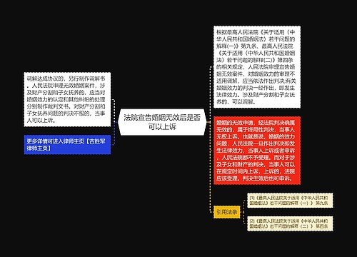 法院宣告婚姻无效后是否可以上诉