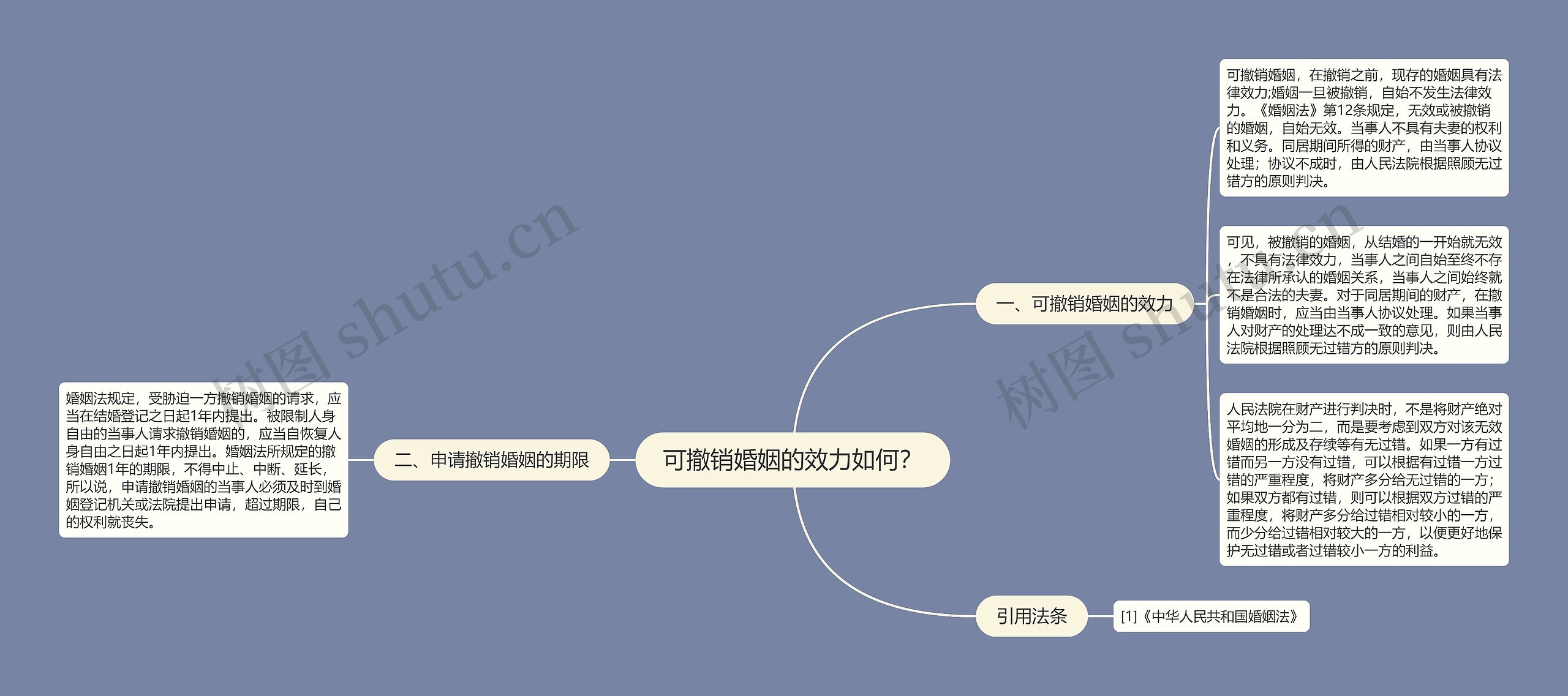 可撤销婚姻的效力如何？思维导图