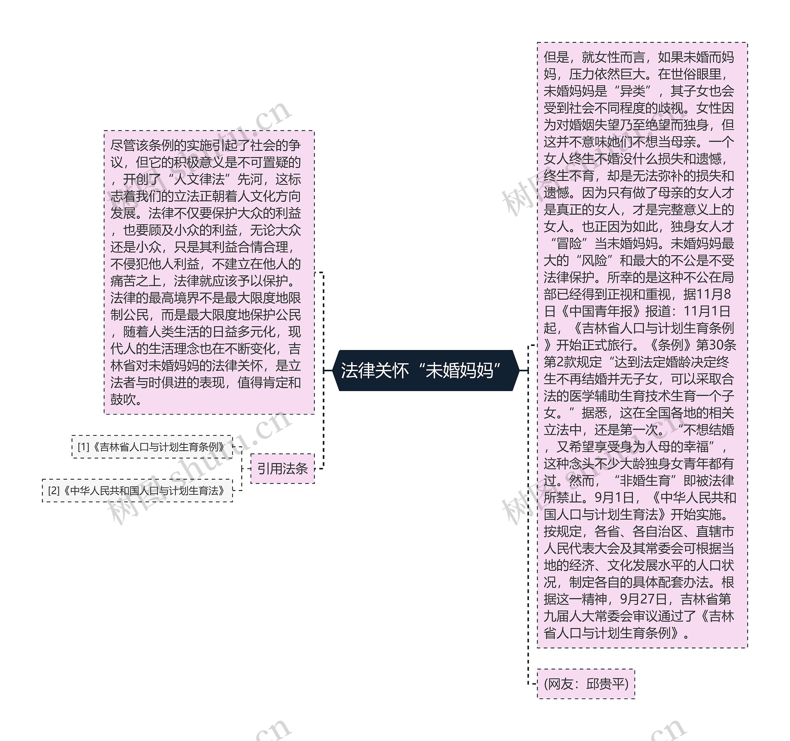 法律关怀“未婚妈妈”思维导图