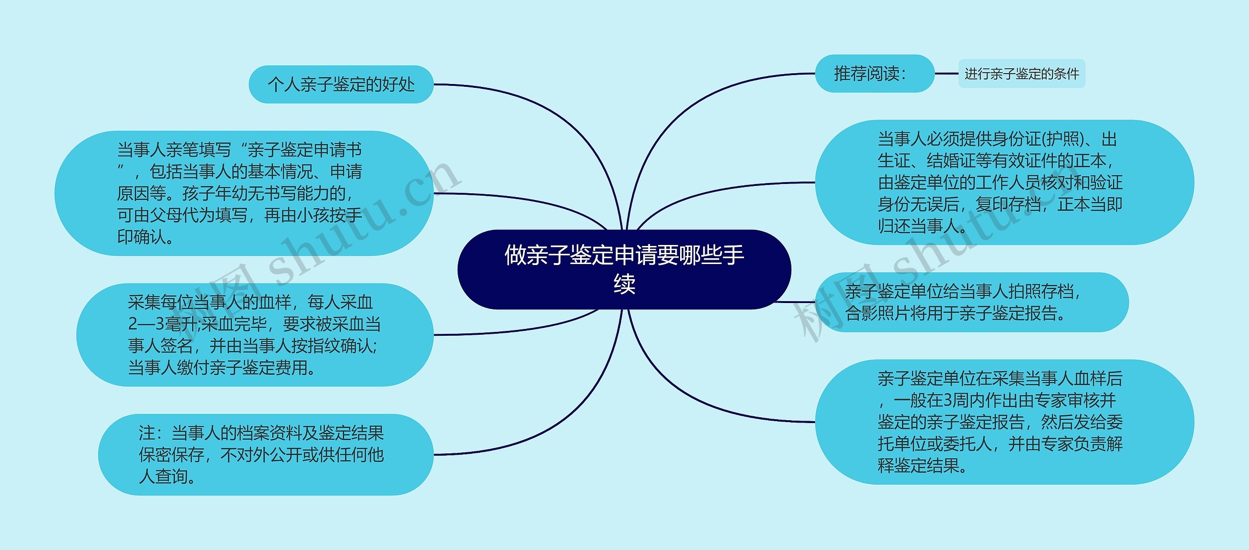 做亲子鉴定申请要哪些手续思维导图