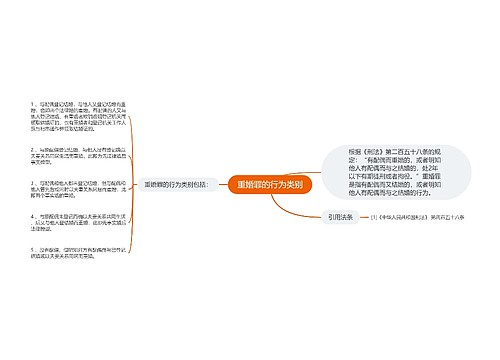 重婚罪的行为类别