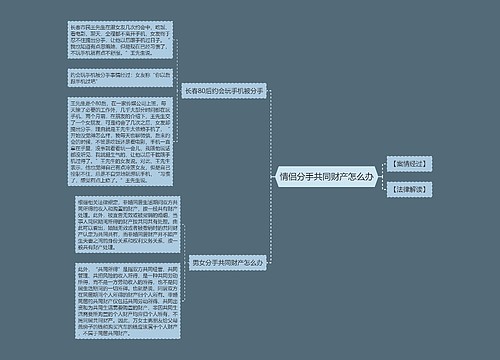 情侣分手共同财产怎么办