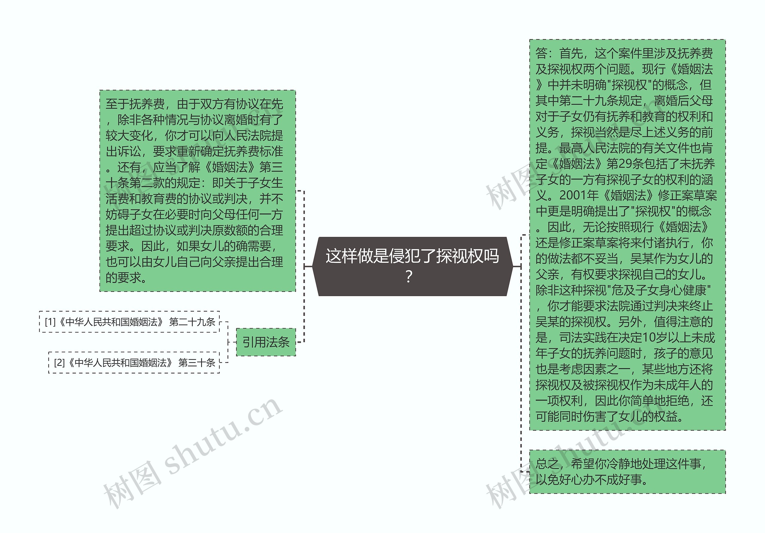 这样做是侵犯了探视权吗？思维导图