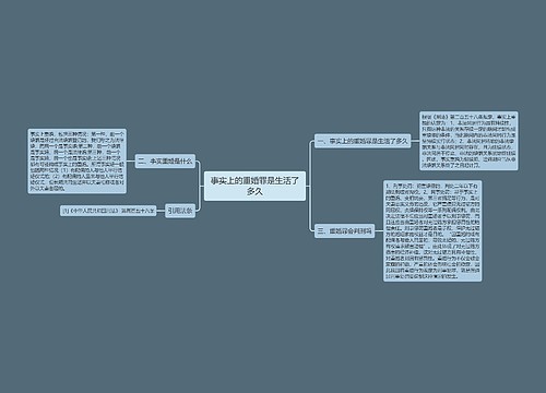 事实上的重婚罪是生活了多久