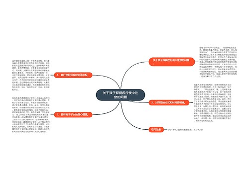 关于孩子探视权行使中注意的问题