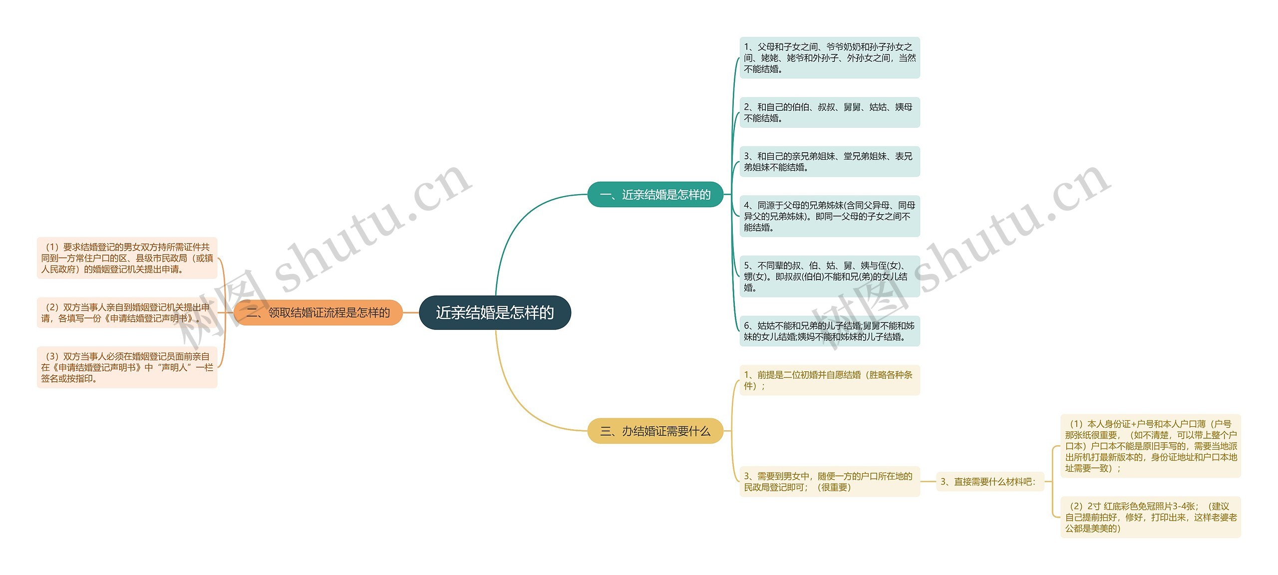 近亲结婚是怎样的思维导图