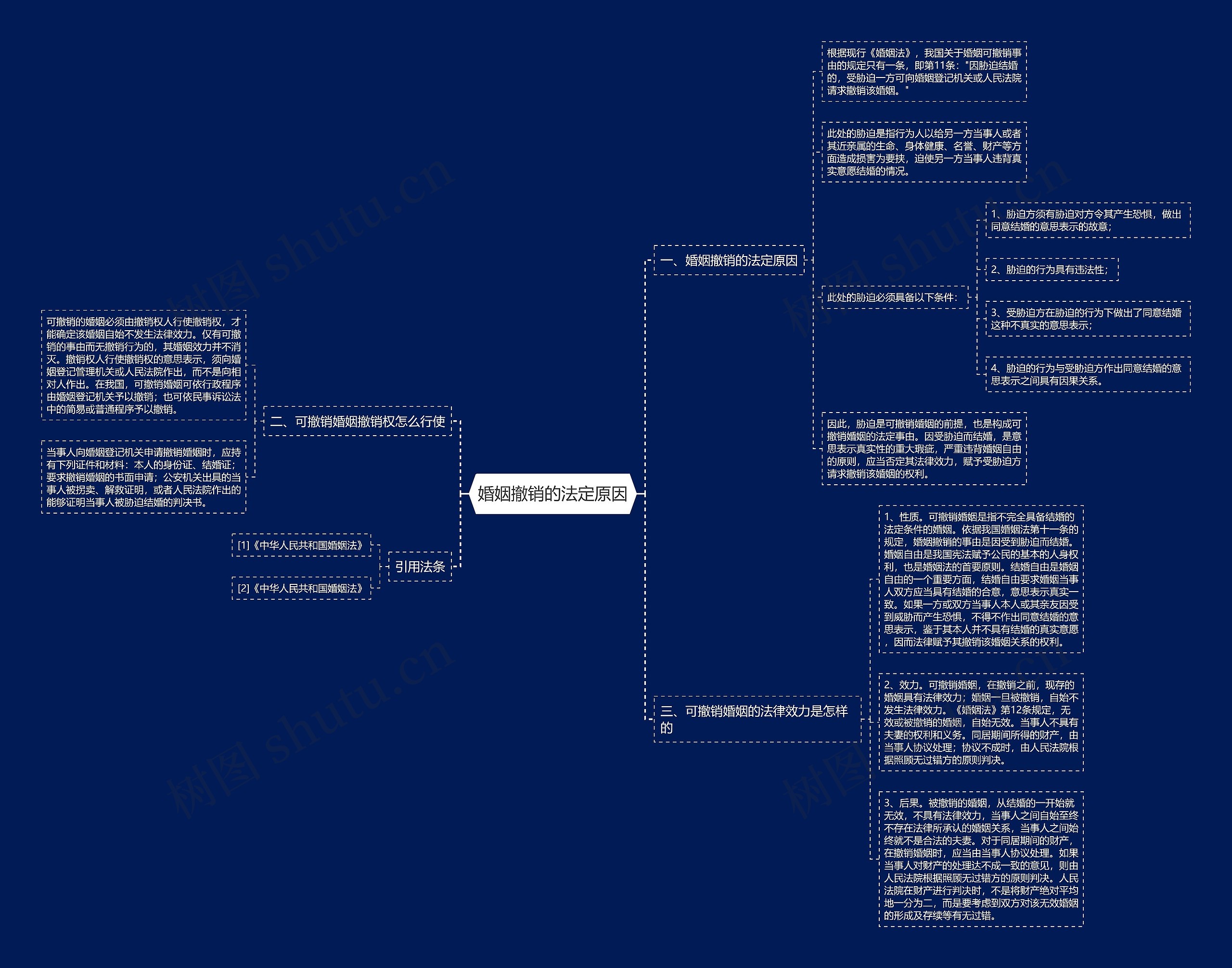 婚姻撤销的法定原因思维导图
