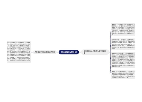 单亲家庭内容介绍