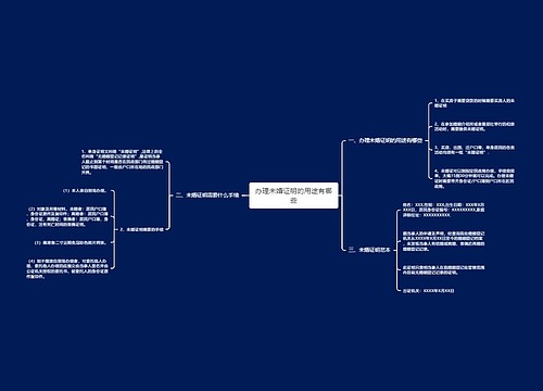 办理未婚证明的用途有哪些
