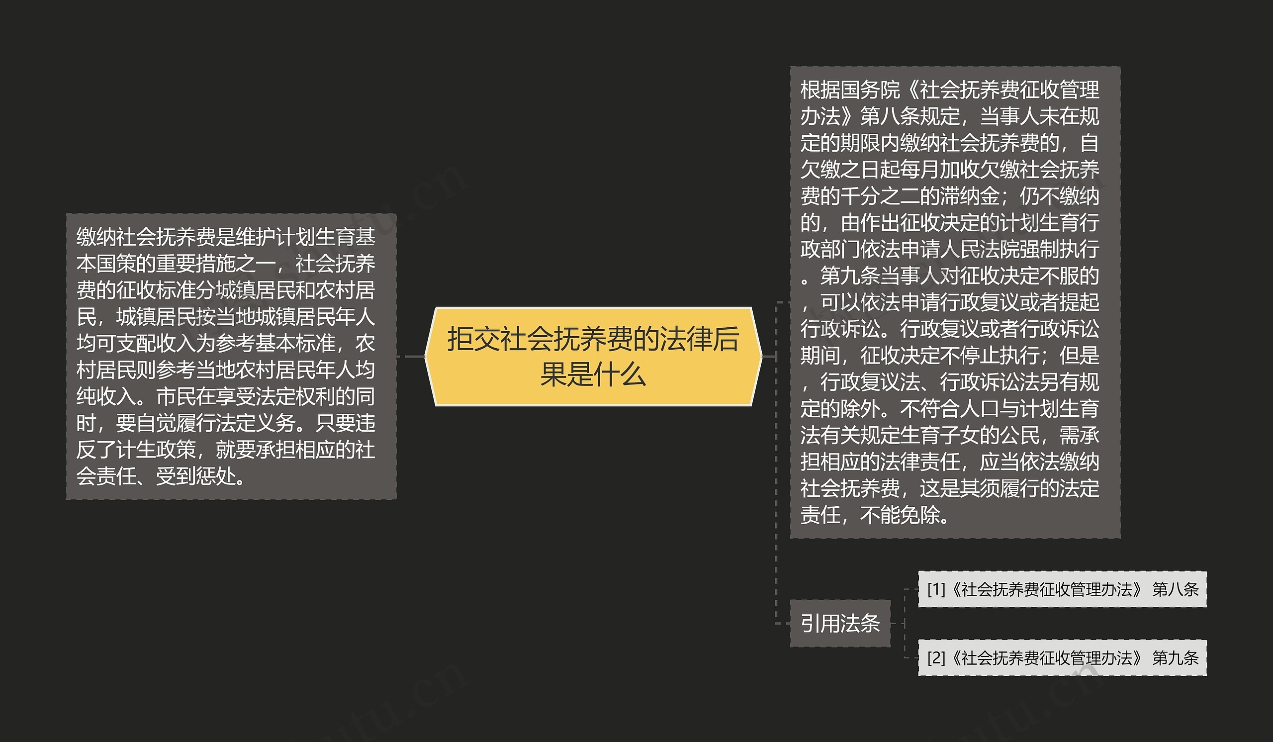 拒交社会抚养费的法律后果是什么思维导图