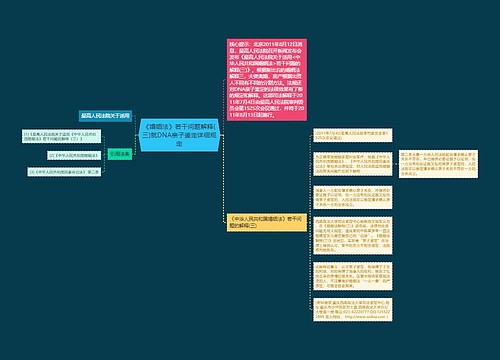 《婚姻法》若干问题解释(三)就DNA亲子鉴定详细规定