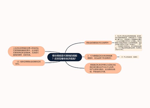 哪些婚姻是可撤销的婚姻？应采取哪些救济措施？