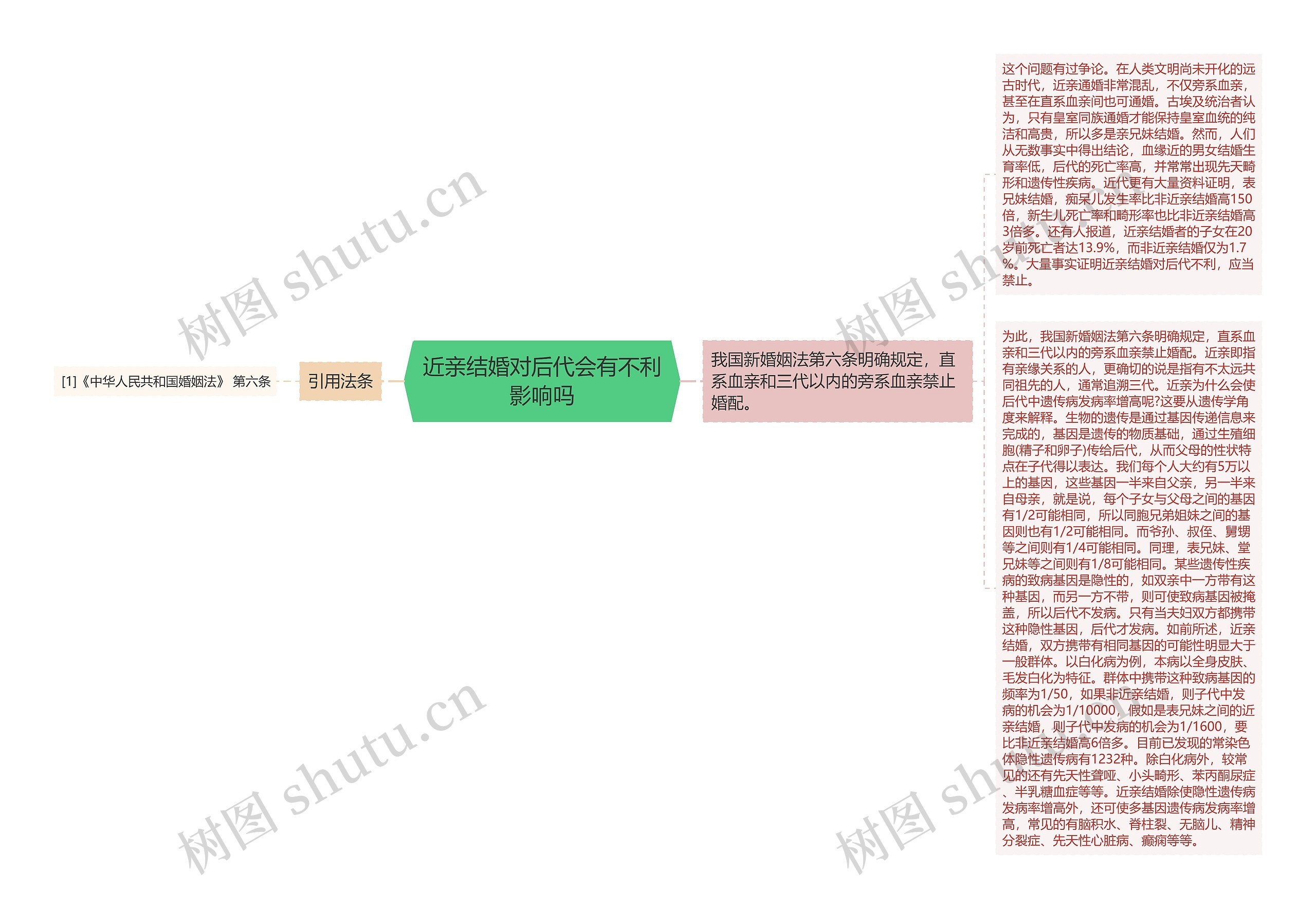 近亲结婚对后代会有不利影响吗思维导图